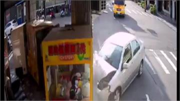超車失控直衝加水站 2台加水機全毀