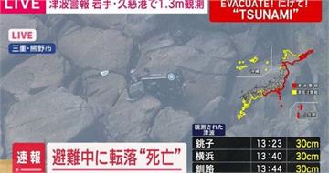 俄羅斯強震引發海嘯警報　日58歲女子駕車避難途中墜崖身亡