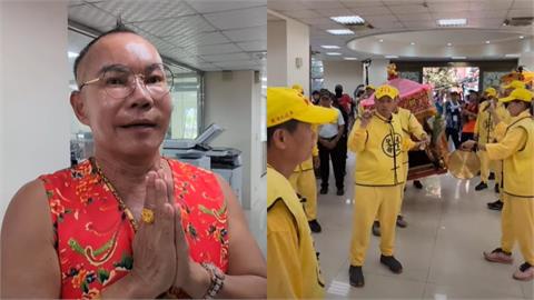 白沙屯媽祖「粉紅超跑」直衝吊車大王豪宅賜福！震撼畫面曝光…胡董高喊：我愛您