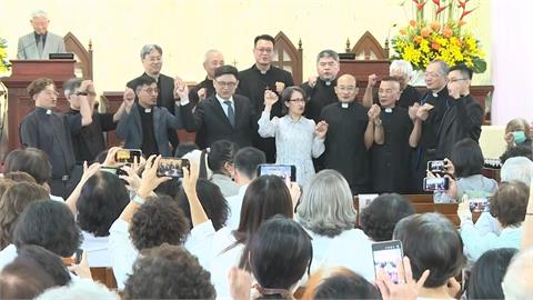 戰貓蕭美琴站台祝禱賴瑞隆　讚「隆貓」個性溫暖是暖流
