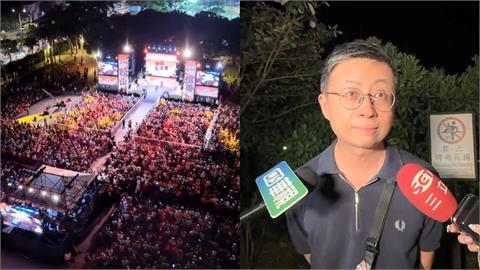 沈伯洋「大洋流」上萬人擠進民權公園！呱吉震撼喊：有生之年沒看過這麼多人