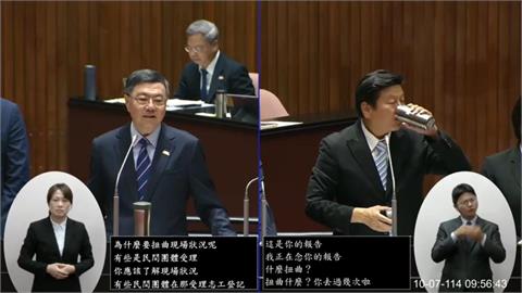 傅崐萁質詢喝水突嗆：這就是你的水平！卓榮泰秒回「這句」網讚爆：一鳴驚人