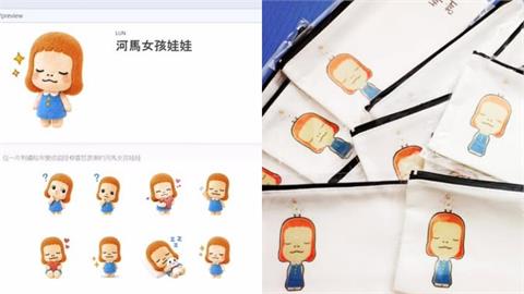 「Hippo Girl（河馬女孩）」LINE貼圖及相關商品近日捲入抄襲風波，遭網友質疑與奈良美智作品相似，引發熱議。（圖／翻攝自Threads、Hippo Girl特色雜貨臉書粉專）