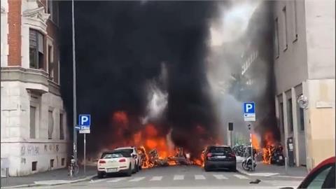 快新聞／義大利米蘭街頭爆炸多車起火燃燒　黑煙狂竄1人受傷