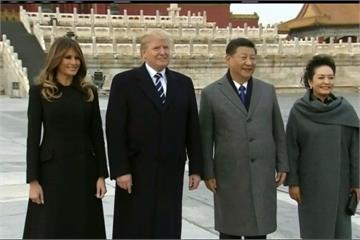 川普抵達中國訪問三天 第一站參觀紫禁城