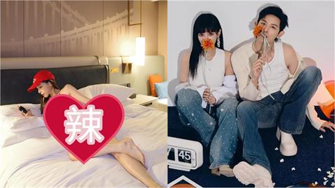 敖犬空姐妻曬大尺度火辣床照！紅色比基尼狂洩「絕頂S曲線」羞喊：難得老公不在