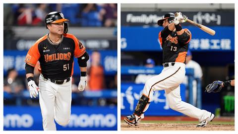 中職(影)／台灣隊經典「金鏞連線」同場開轟！陳鏞基135轟成獅隊隊史「全壘打王」