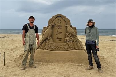 2024福隆沙雕季籌備中　日籍藝術家創作沙雕「謝謝台灣」