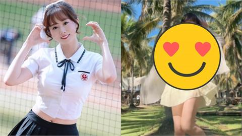 啦啦隊「短髮女神」遊泰解放彎腰洩誠意！轉圈「狂晃10秒片」曝光網暈爛