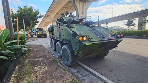 防堵中國圍台軍演！海鋒大隊出動　雄風飛彈車搭載反艦飛彈就定位