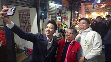 九合一選戰前哨！何志偉深入桃園基層　攤商高喊「凍蒜」