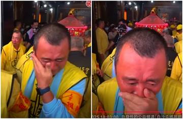 白沙屯香擔大哥爆哭　吐心聲「怕爬山滑倒」：怎麼承當32萬人的期望