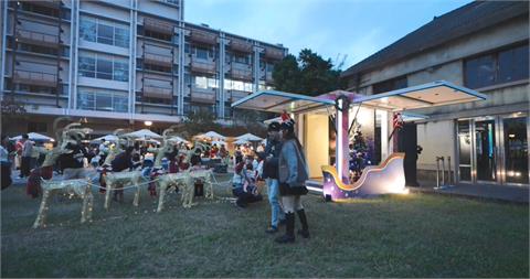 嘉義市"粉紅聖誕"市集　免插電耶誕雪橇"首度亮相
