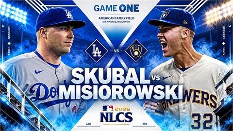 MLB(影)/史詩級火球對決!史庫柏硬碰105英里怪物 道奇釀酒人國聯冠軍賽開戰