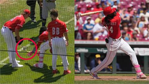 MLB(影)／全場拿「牠」沒轍！小克魯茲衝出休息室「拯救受傷小鳥」　轉頭上場開轟