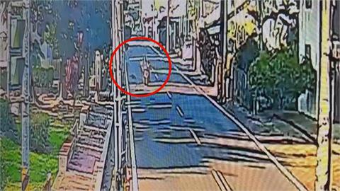 上班途中驚見天外飛鴨！　屏東騎士遭「突襲」險摔車