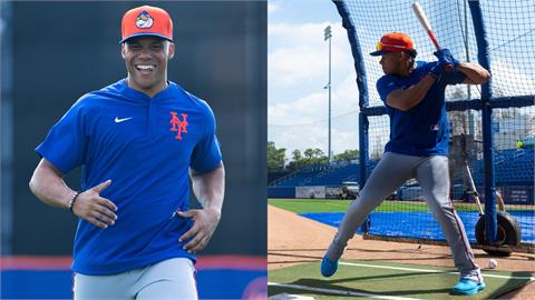 MLB(影)／索托渴望幫助球隊贏球　春訓報到吸引上百位粉絲到場歡迎
