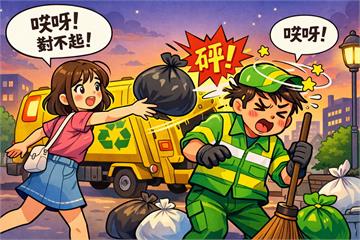丟垃圾當投籃砸傷清潔隊員　判拘役15天
