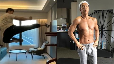 不愧是葉問！甄子丹隔離照樣練武　飛踢騰空「1.6m」網讚：看不出57歲