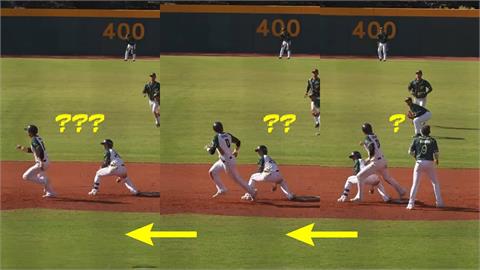 中職(影)／紅中血壓還好嗎？二壘有人他無視超越　台鋼超烏龍跑壘網傻眼