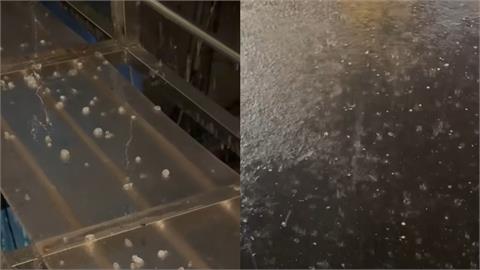 雙北深夜突「狂下冰雹」！狂砸安全帽外送員喊「手會痛」氣象署揭成因
