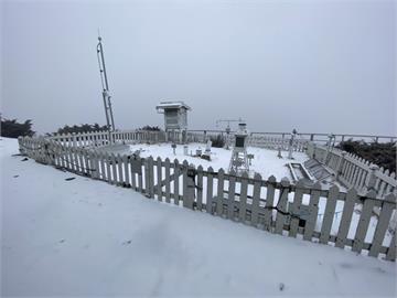 快新聞／玉山14:10下雪了！20分鐘已積雪2公分　雪景照曝光