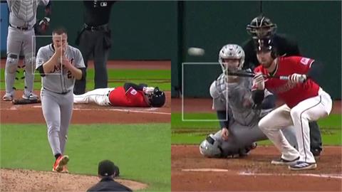 MLB(影)／超可怕！擺短棒遭「近160公里火球」砸臉　老虎王牌史庫柏嚇到不敢看