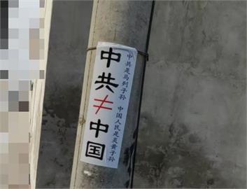 河北「中共≠中國」標語貼電線桿！小粉紅驚見「這16字」畫面瘋傳：這才是常識