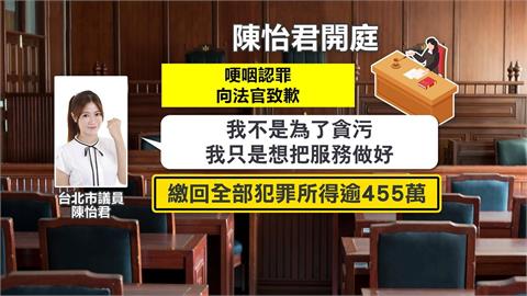 北市議員陳怡君涉貪收賄判決出爐　能不能選連任？黨中央可能這決定