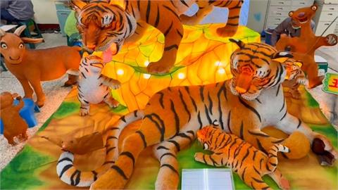 超強!新竹監獄受刑人 運用「十萬支牙籤製作花燈」