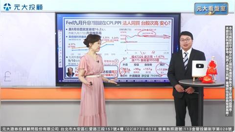 盯緊!當CPI月增..Fed九月升息?台股收盤創史次高外資今大買883億期規貨貨