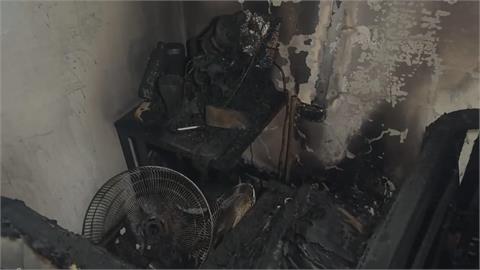 民宅大火！消防員架梯搶救4人　母抱童爬梯驚險逃生