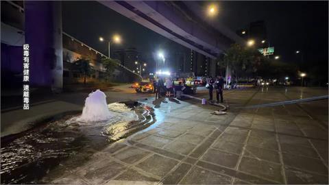 台北外送員毒駕上路！　板橋男吸毒開車撞斷消防栓