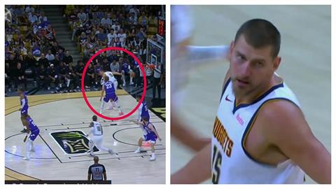 NBA(影)／約基奇背後長眼？秀「超狂背後傳球」穿越3人網友全驚呆：怎麼辦得到！