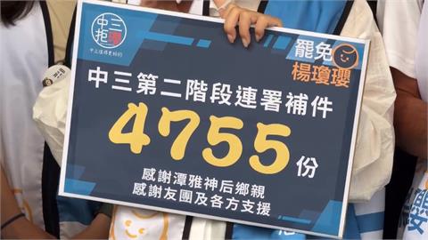 罷免江啟臣補件3955份　達法定門檻160％