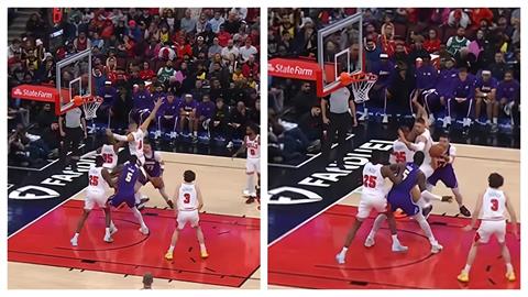 NBA(影)/湖人「東77」假動作三連發太逼真!公牛兩位防守者被騙的團團轉