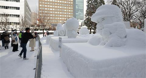日北海道「札幌雪祭」　展出202座冰雕.雪雕像超10公尺高