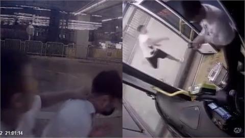 惡騎士鑽車縫失敗惱羞！尾隨到車站怒砸公車　猛揮司機「5重拳」造成骨折