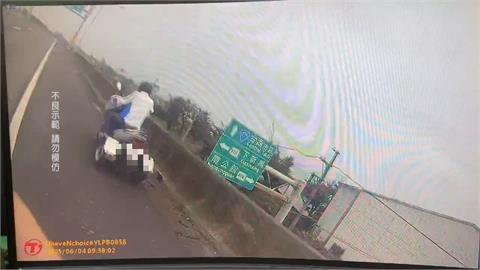 疑路況不熟、精神不濟　九旬翁騎車誤闖台６１線快速道路