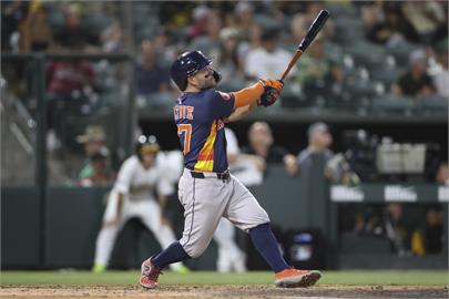 MLB(影)／「休士頓我們有麻煩了！」太空人單局兩支三分砲炸裂運動家