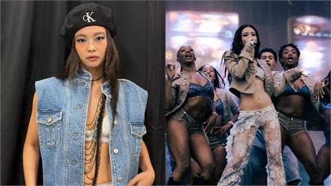 Jennie登日本音樂祭疑走光，跳舞抖出「胸前黑影」畫面全網瘋傳。（圖／翻攝自IG@jennierubyjan）
