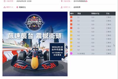 F1展演門票官網瞬間秒殺！　黃牛翻七倍賣主打「保證有票」