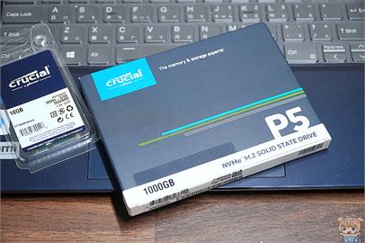 3C／極速傳輸 讓電腦效能再進化 美光 Crucial P5 1TB M.2 2280 PCIe SSD固態硬碟 開箱 評測