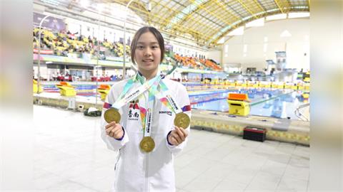 全中運／台灣史上最「幼齒」亞運泳將！12歲「天才少女」何康婗國女蛙式勇奪3金