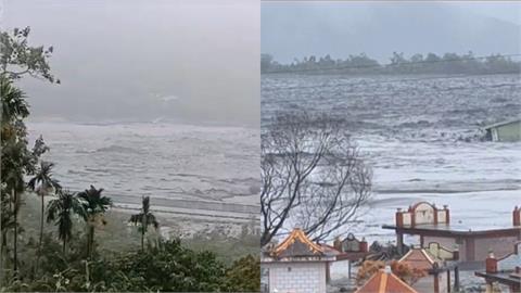 馬太鞍溪堰塞湖溢流「沖毀橋梁」！蓄水量達9100萬噸「等於一座南化水庫」