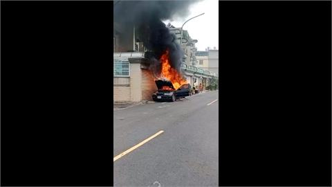 親戚車停家門口卻火燒車　差點波及民宅