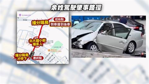 蓄意？車禍前1分鐘路口「詭異撞車」　余姓駕駛遭疑路怒症發作追撞女騎士