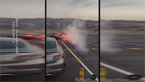 中山大學停車場甩尾燒胎　警火速逮人、依公共危險罪送辦