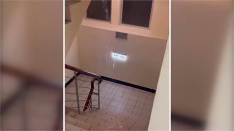 樓梯間變淋浴間! 大龍峒社宅住戶怨"外面大雨.家裡變瀑布"