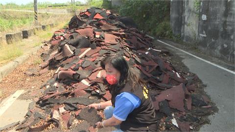 大量廢棄PU跑道成路霸　祭祖找嘸路！通往納骨塔唯一道路被封